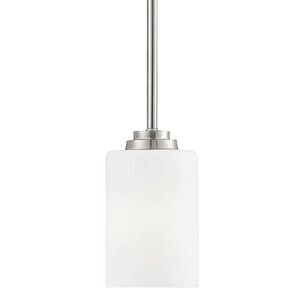 NEW Millennium Lighting Bristo 5 Inch Satin Nickel Frosted Glass Pendant Light